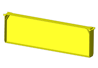 Plastový rámek 39x12 PLUS (žlutý)