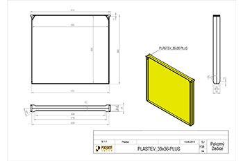 Plastový rámek 39x36 PLUS (žlutý)